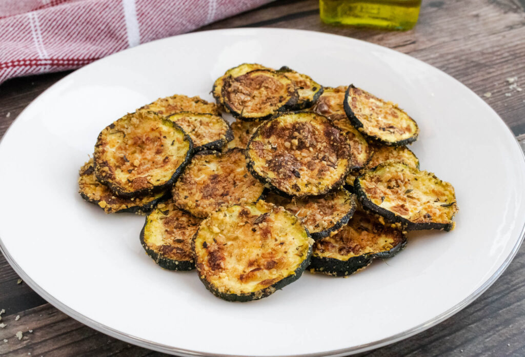 air fried zucchini with cheese