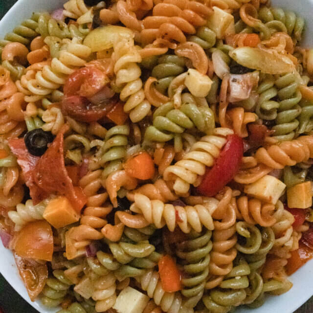 Pasta salad finished recipe