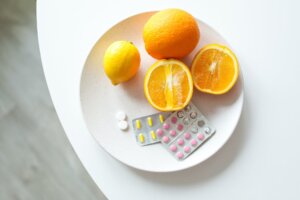 photo of orange fruit on plate