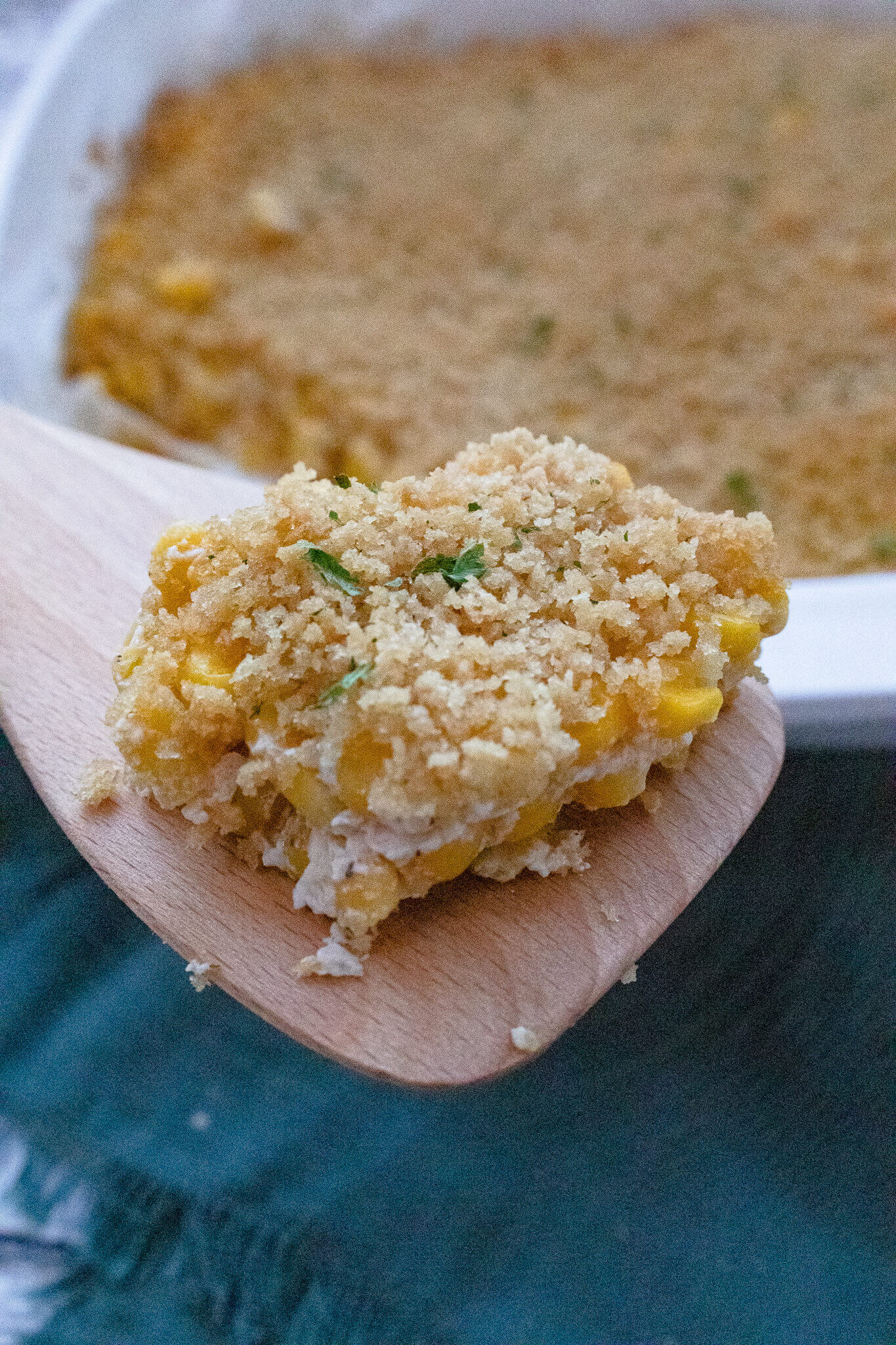 spoonful of corn casserole