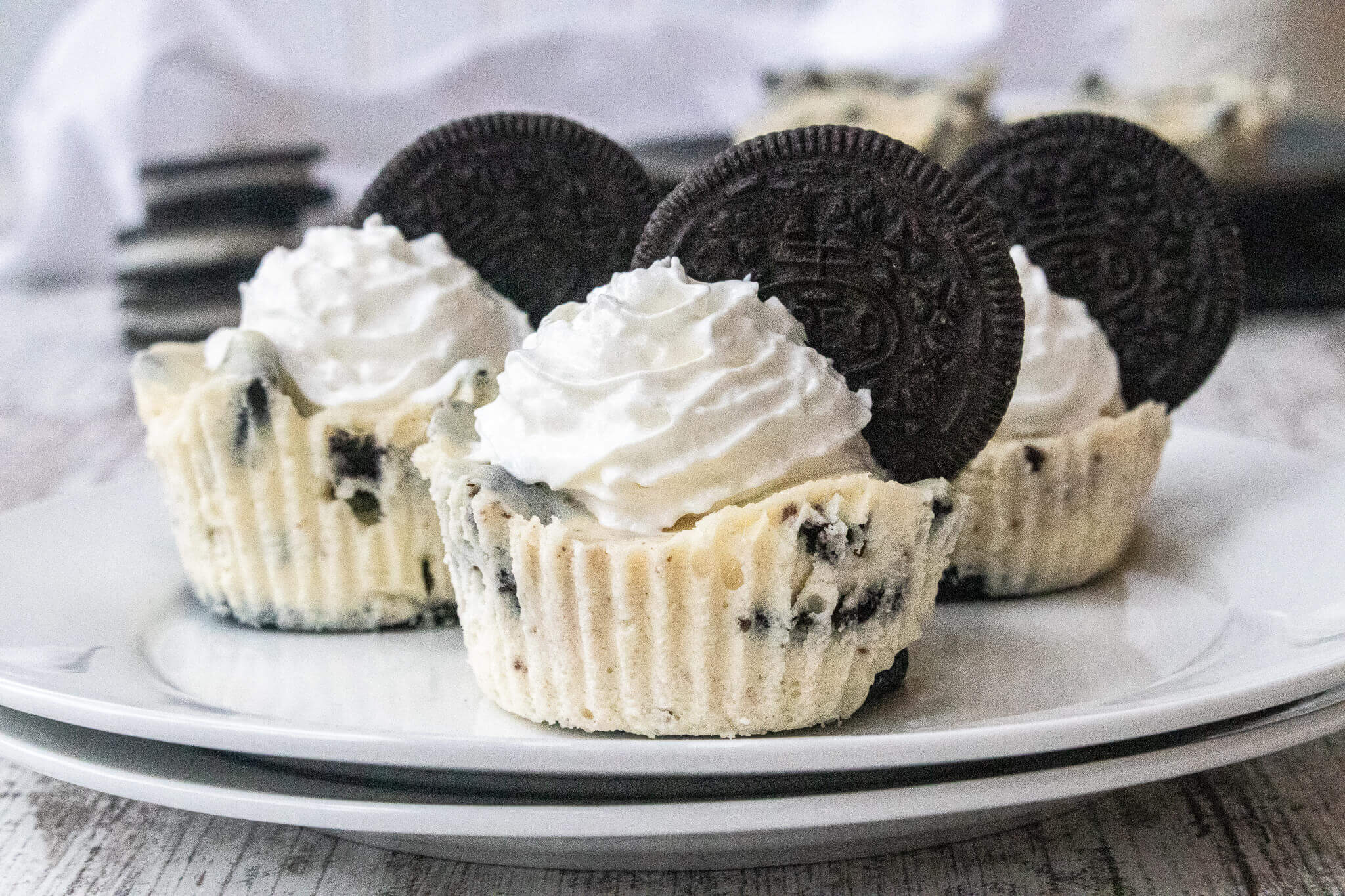 oreo cheesecakes on a plate