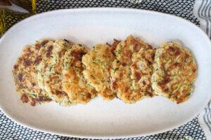 zucchini fritters with cheese