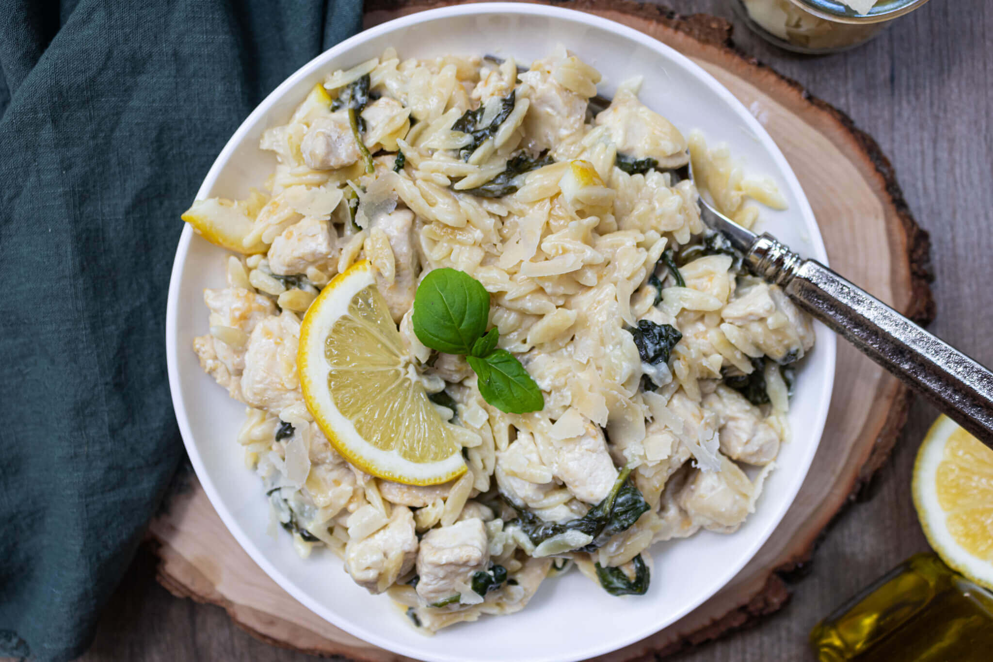 Creamy chicken orzo dinner recipe