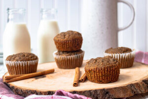 Healthy Pumpkin Banana Muffins