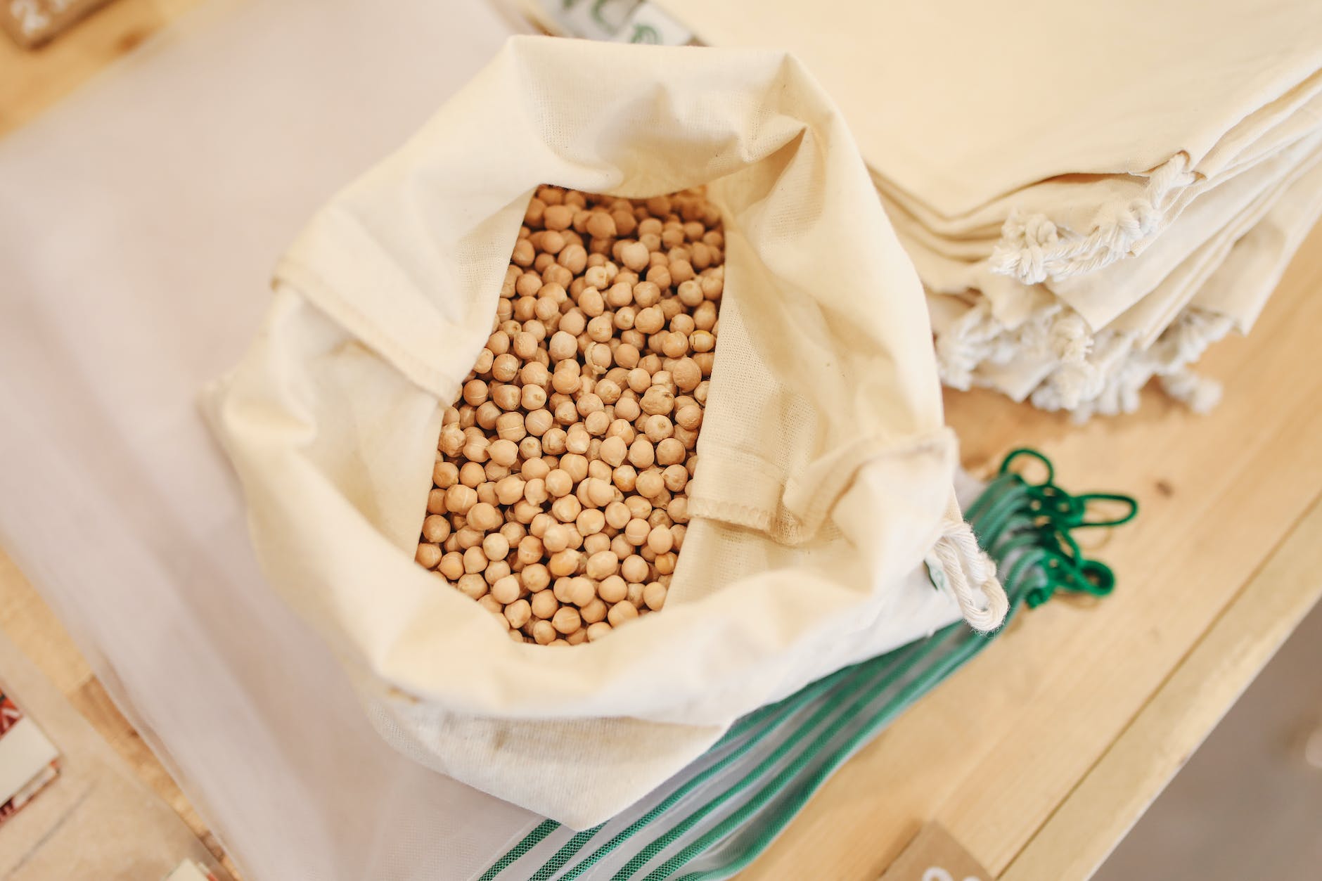 chickpeas in sack