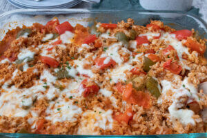 deconstructed stuffed pepper casserole