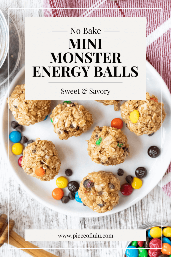 pinterest pin of Monster energy balls