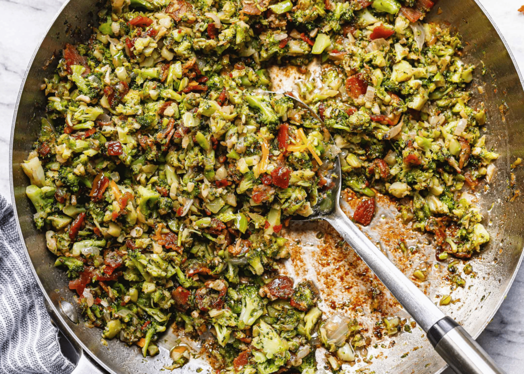 broccoli dish in a skillet