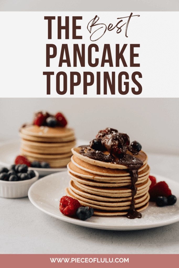 pin of the best pancake toppings image