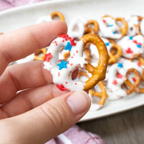 4th of july patriotic pretzels