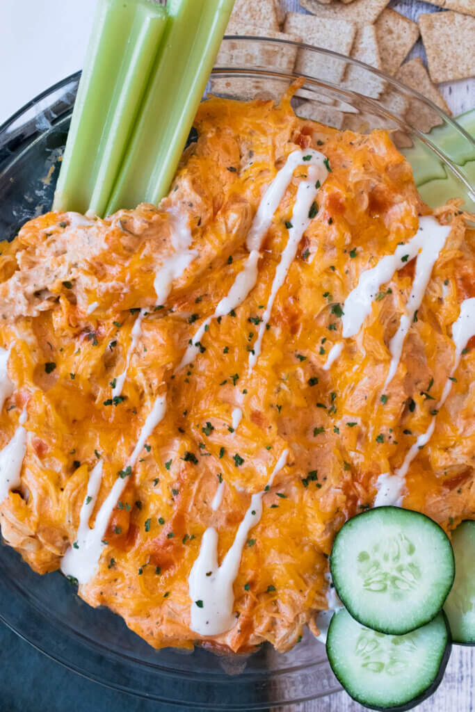 buffalo chicken dip with celery