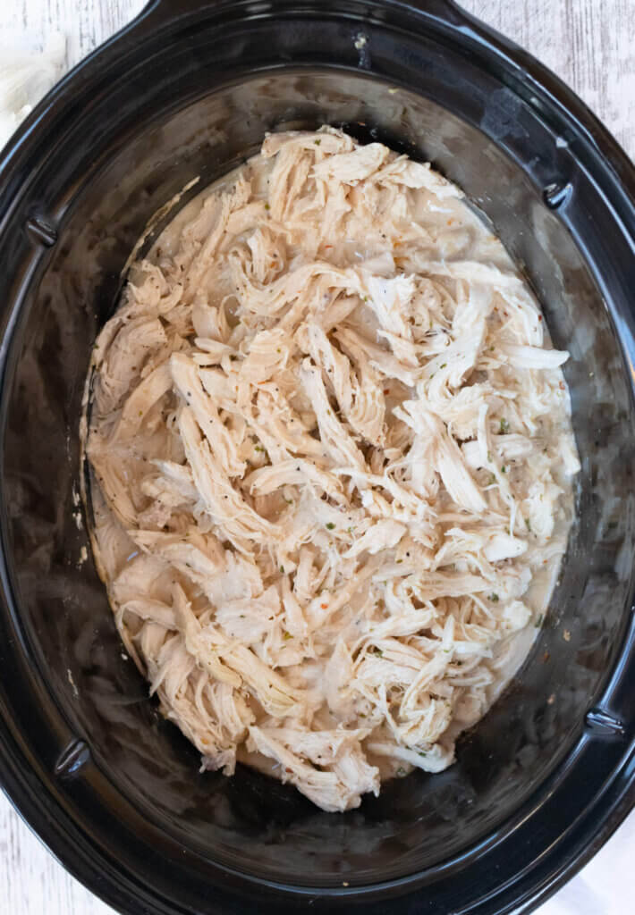 shredded chicken in crockpot