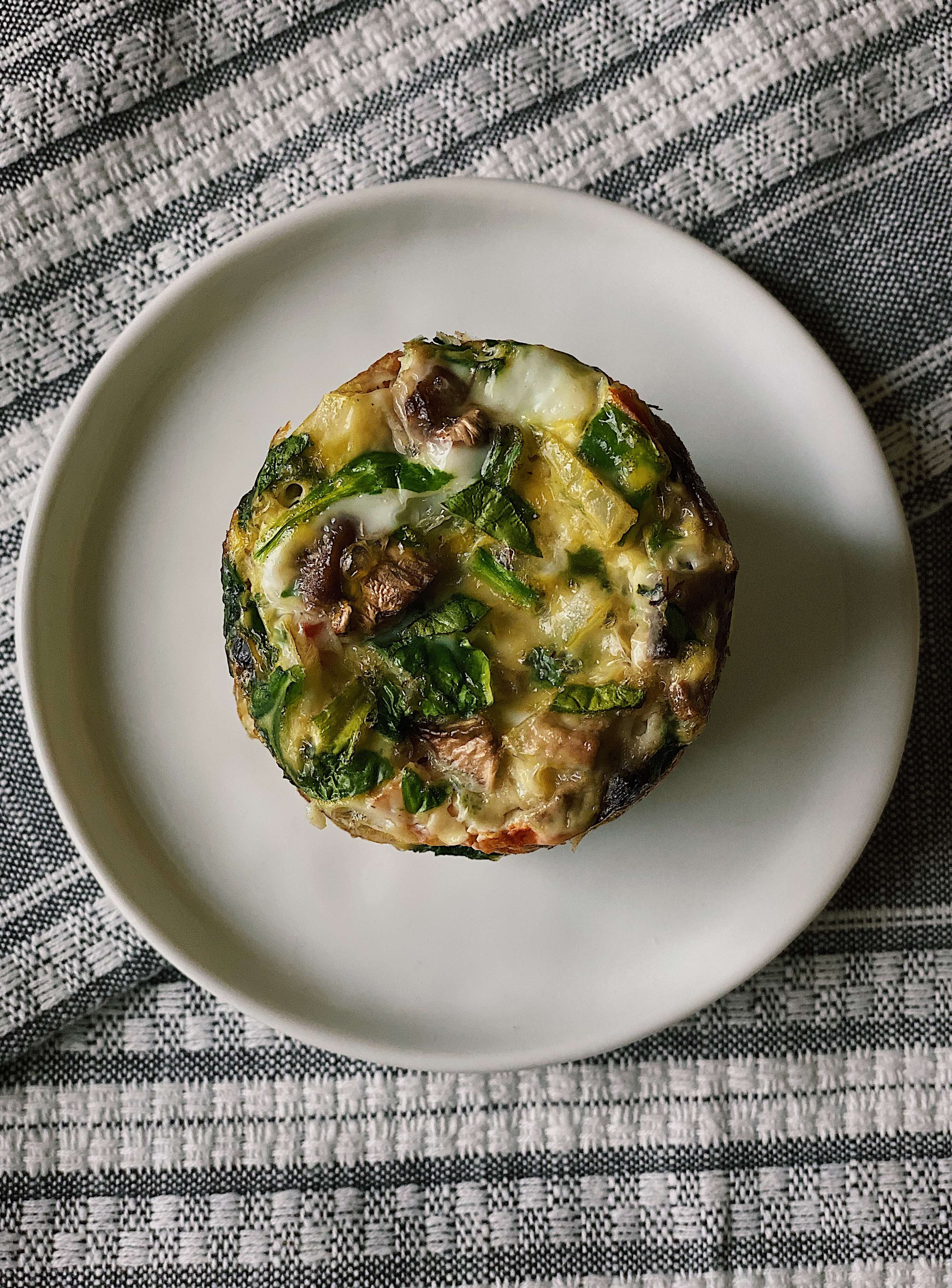 loaded egg bite on towel