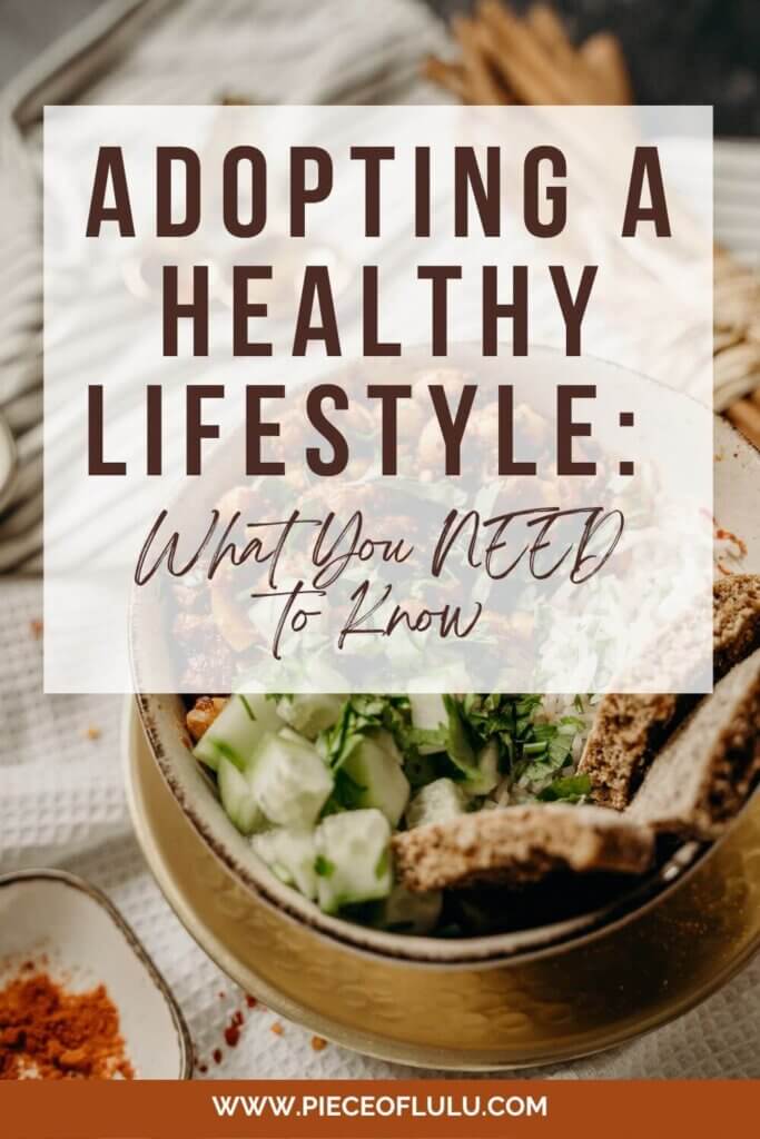 pin of adopting a healthy lifestyle article