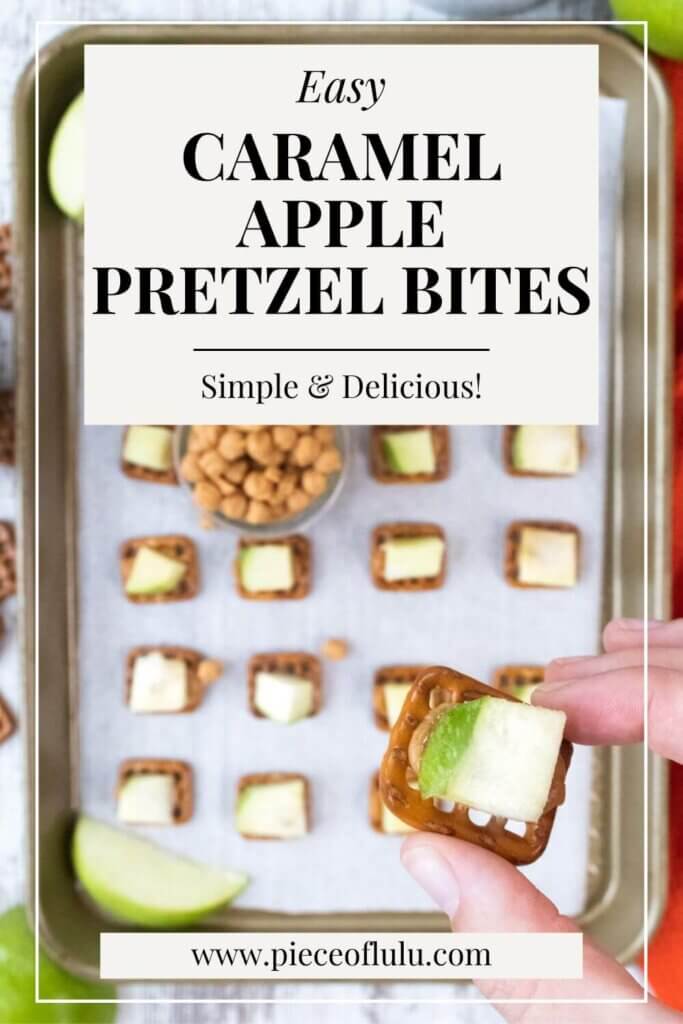 Caramel Apple Pretzel Bites recipe pin