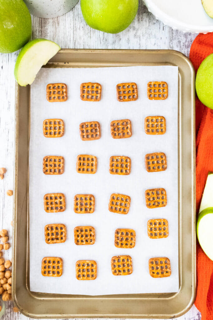 Pretzels on sheet pan