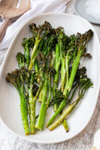 air fryer broccolini with lemon and garlic