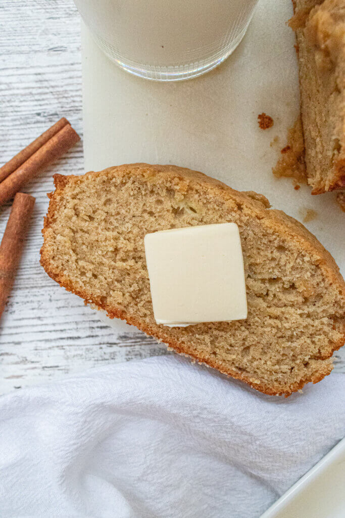 banana bread without baking soda with butter