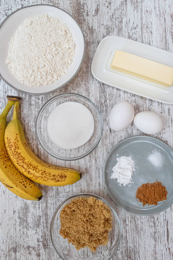 ingredients for banana bread without baking soda