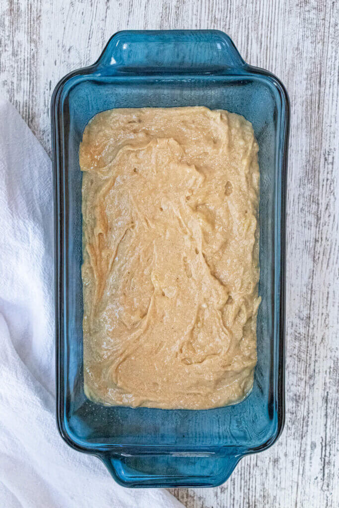 banana bread without baking soda in bread pan