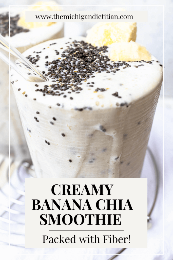 banana chia smoothie pinterest image