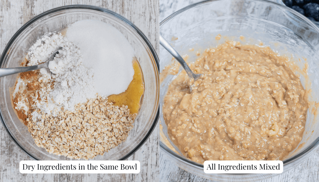 dry ingredients in clear bowl