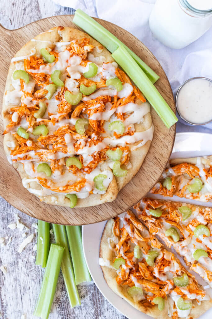 Buffalo Chicken Flatbread with Ranch