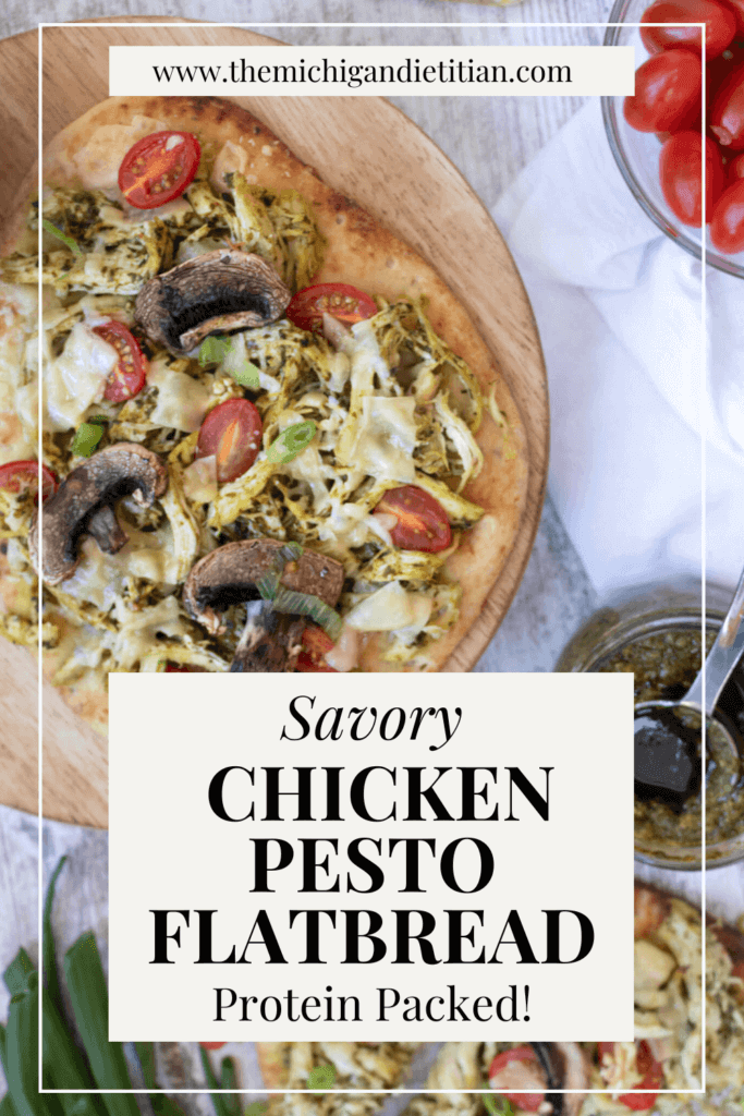 Chicken Pesto Flatbread Pinterest Image