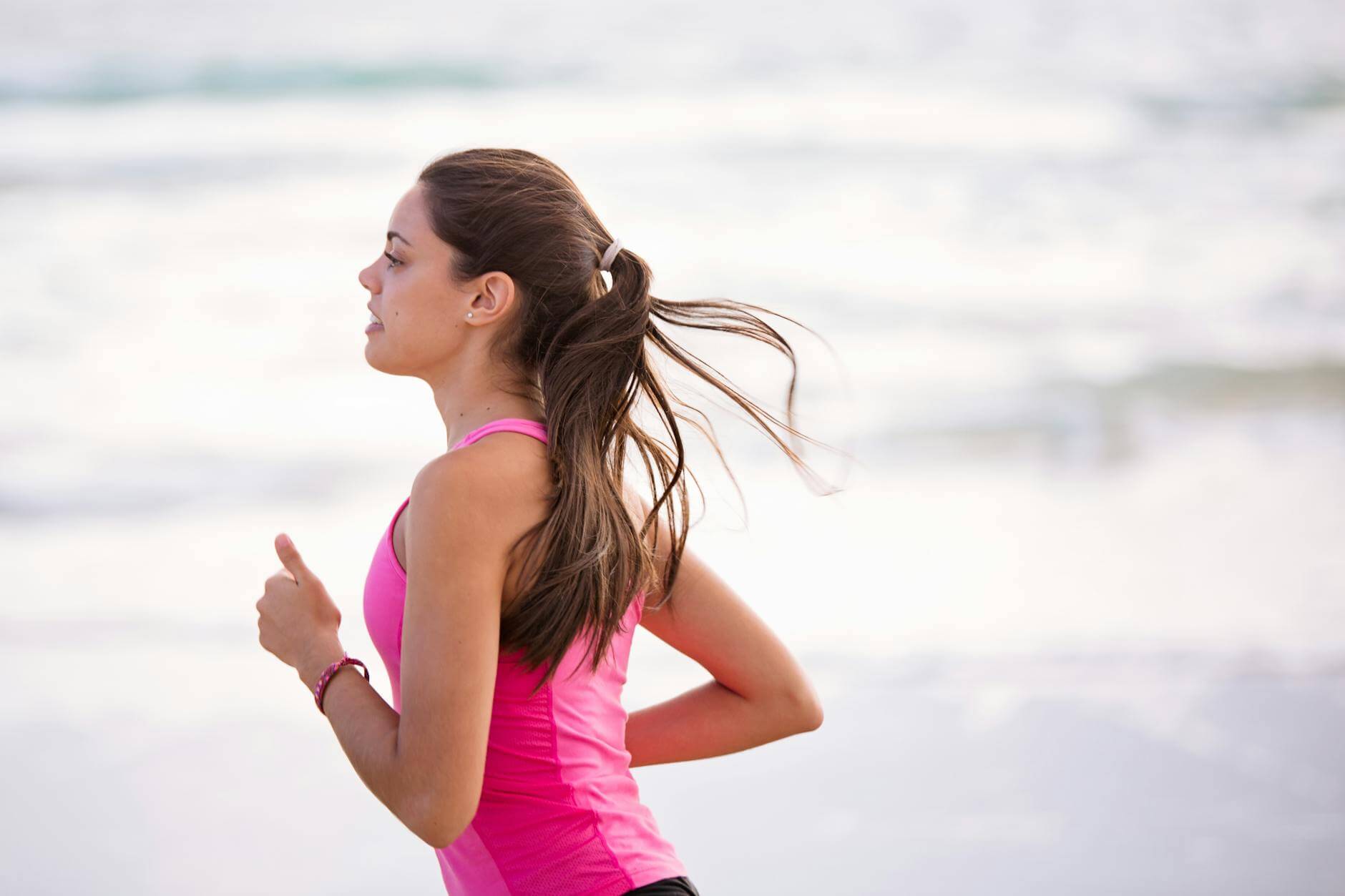 selective focus photography of woman in pink shirt for 75 hard