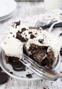 Cinnamon Roll with Oreos and Icing