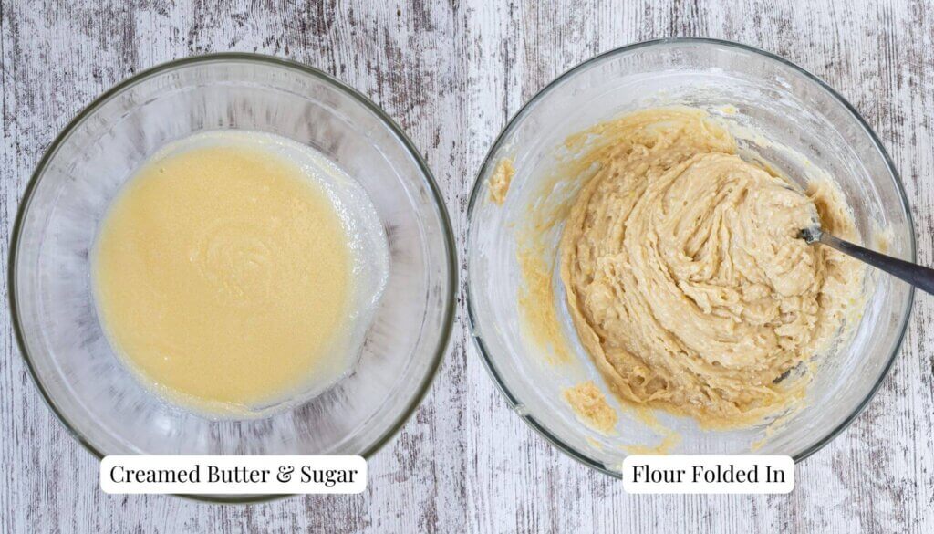 Mixing dough of Lemon Blueberry Cookies