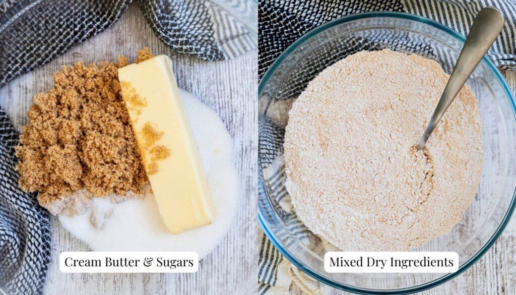 Ingredients mixed together to make cookies