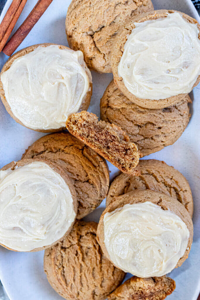 Biscoff Butter Cookies topped with Biscoff Icing