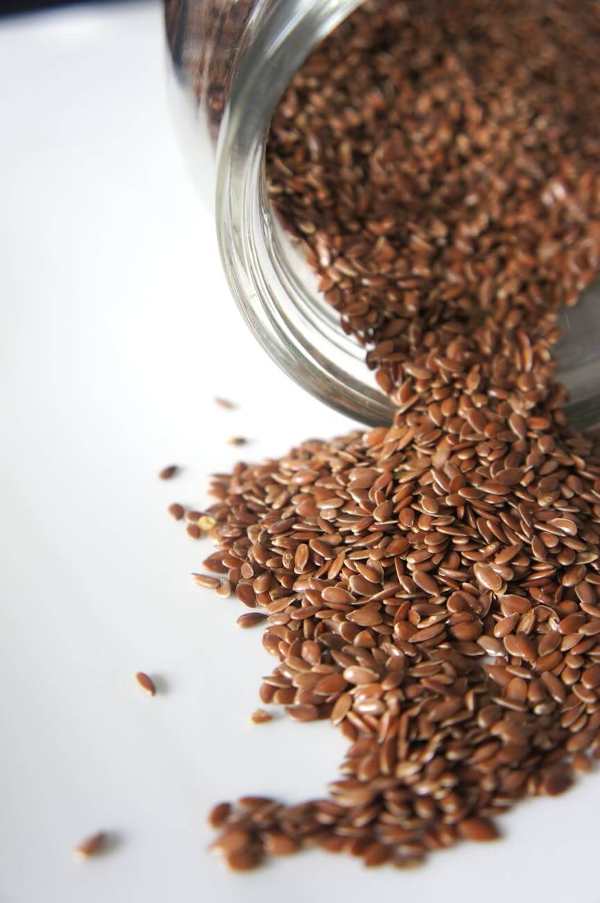 brown sunflower seeds in a bottle