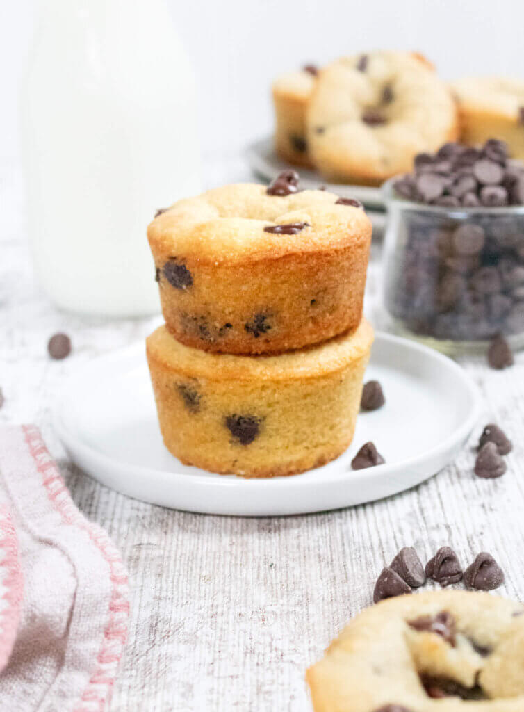 Stacked almond flour muffins