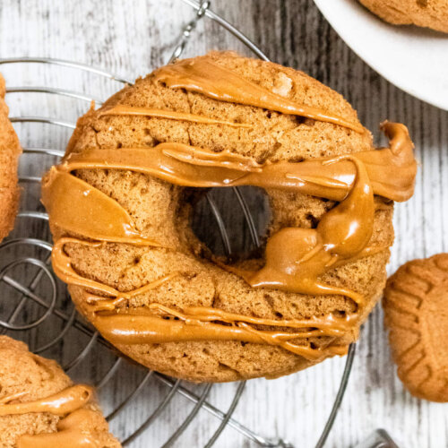 Cookie Donut on silver stand