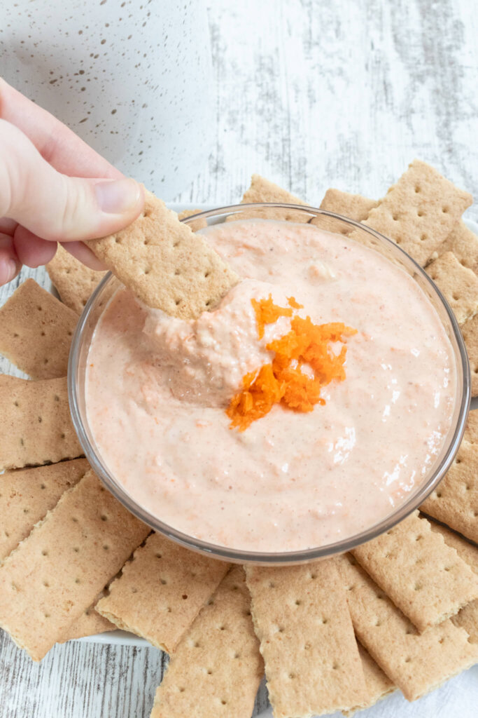 carrot cake dip with shredded carrot