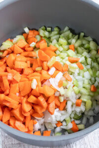 carrots, celery, and onions