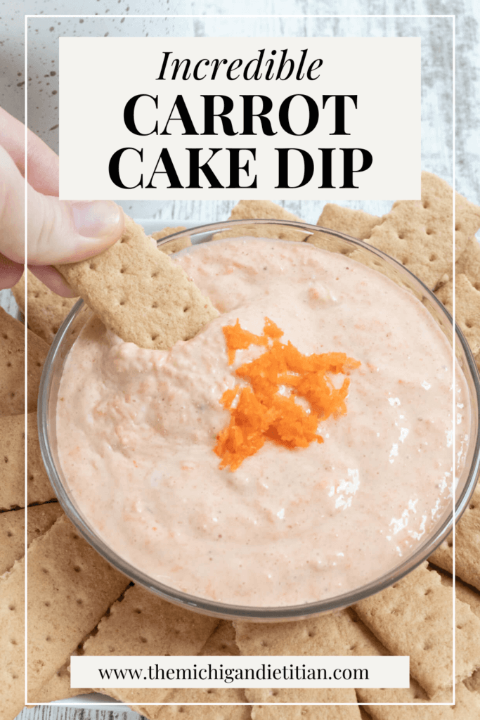 carrot cake dip with graham crackers