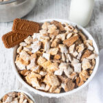 Cookie butter puppy chow with cookies
