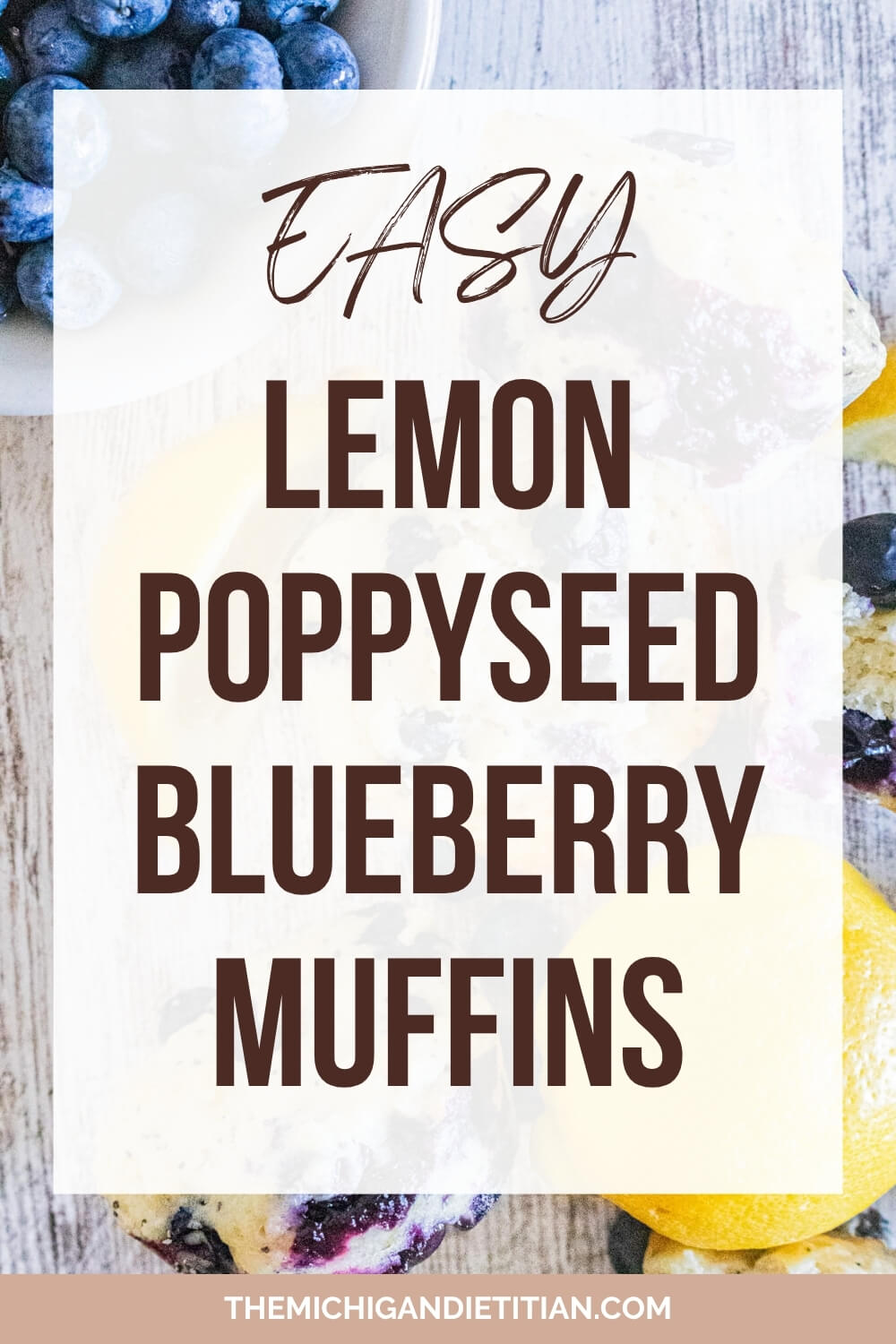 Three Lemon Blueberry Poppyseed Muffins 
