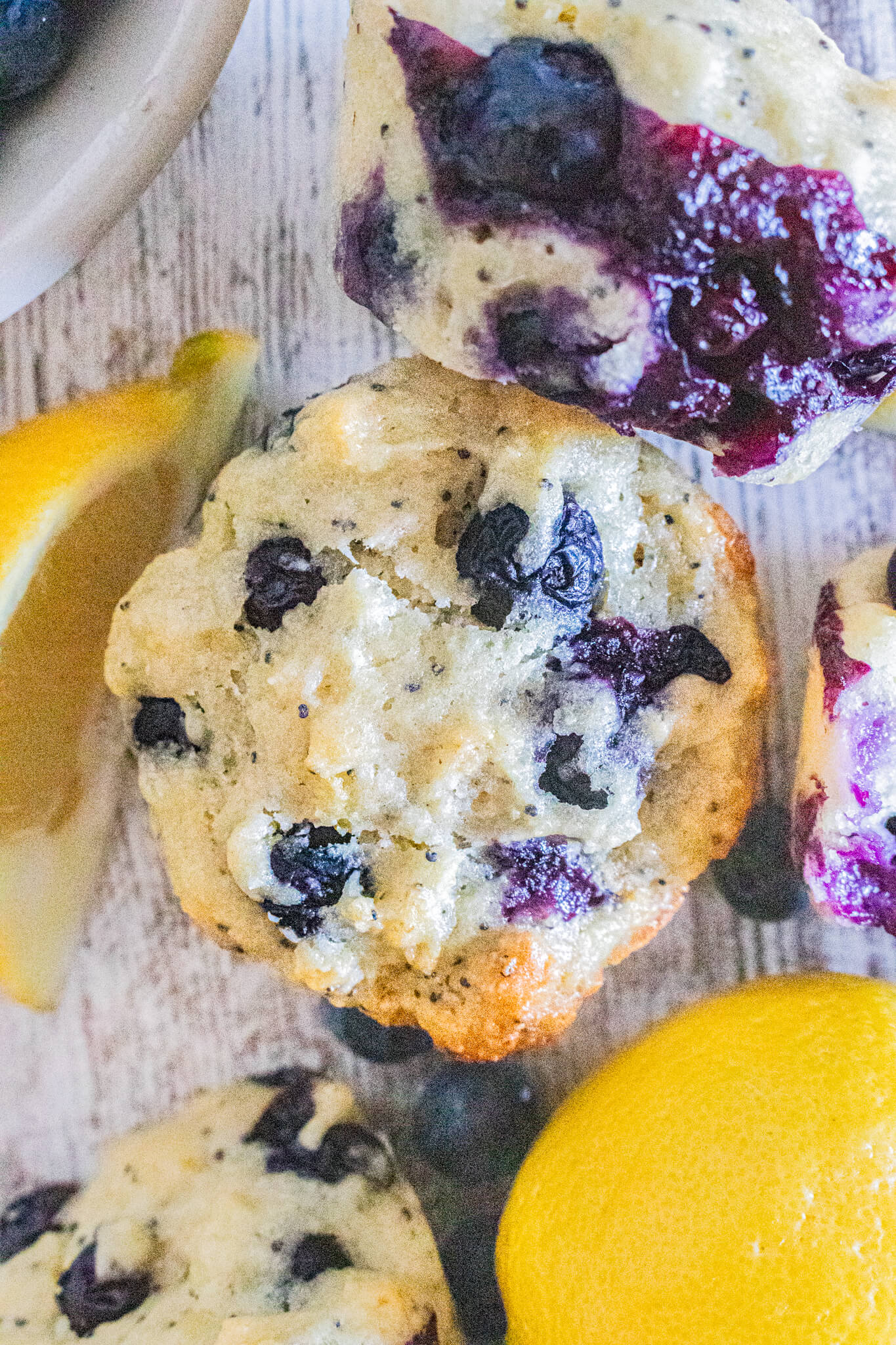 Lemon Blueberry Poppyseed with lemon slices