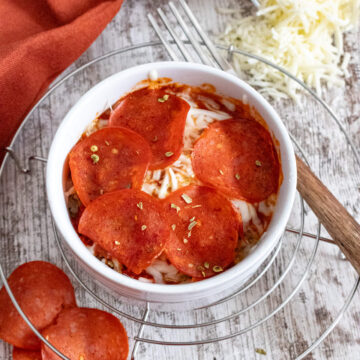 easy pizza rice bowl
