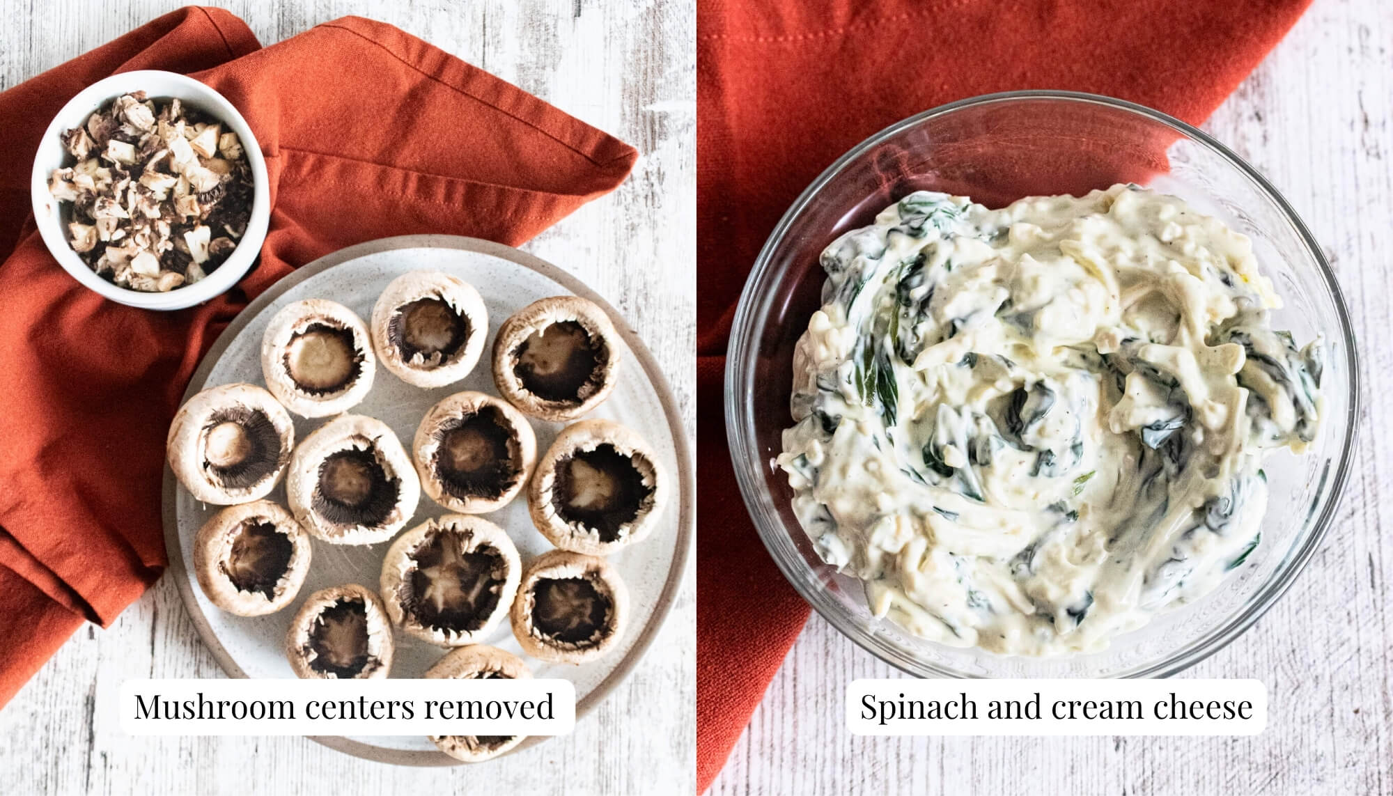 Creating stuffed mushroom