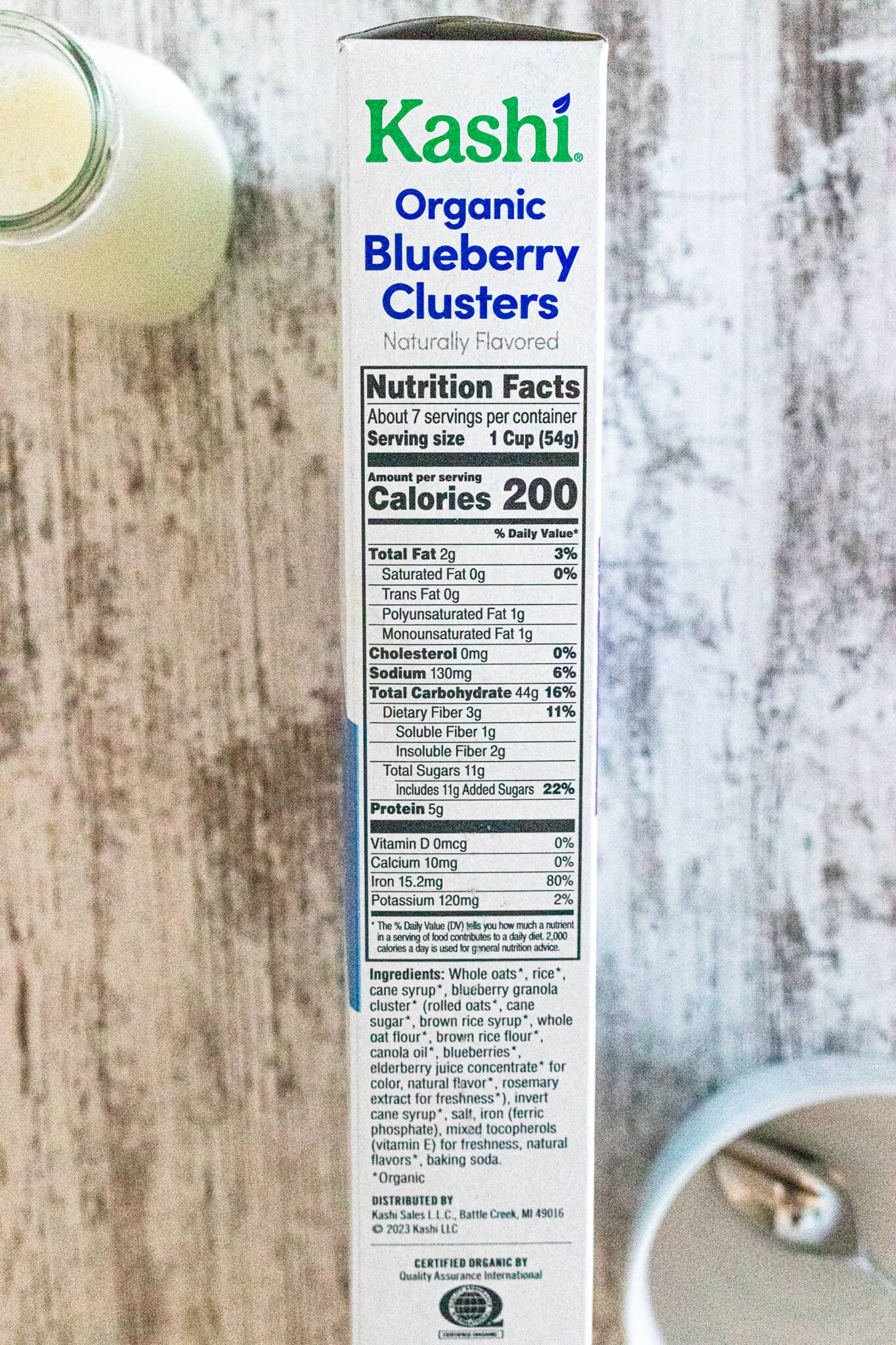 Nutrition Facts of Blueberry Clusters Cereal