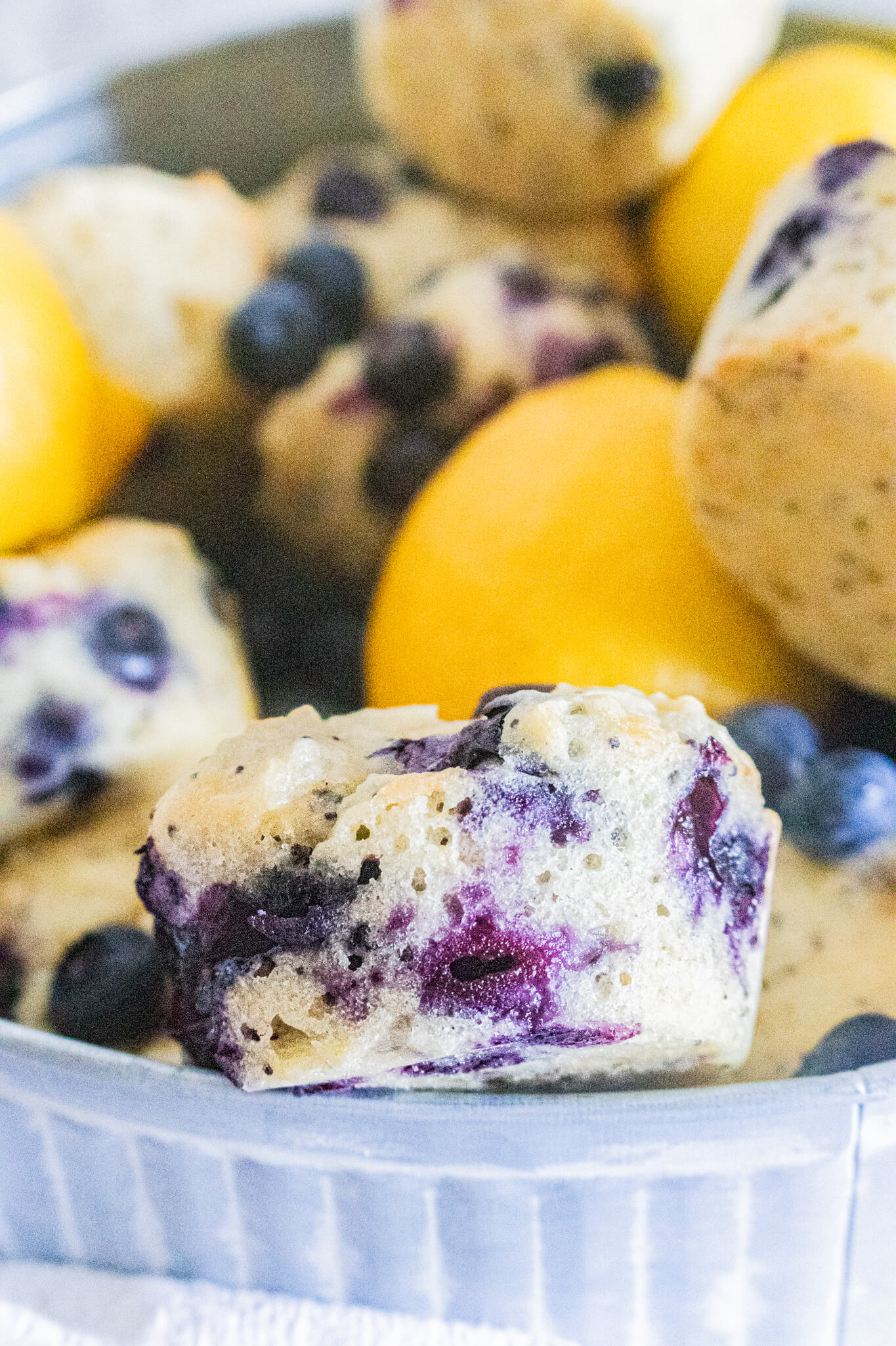 Side view of a muffin