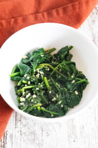 wilted garlic spinach
