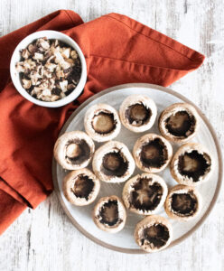 Mushrooms with centers removed