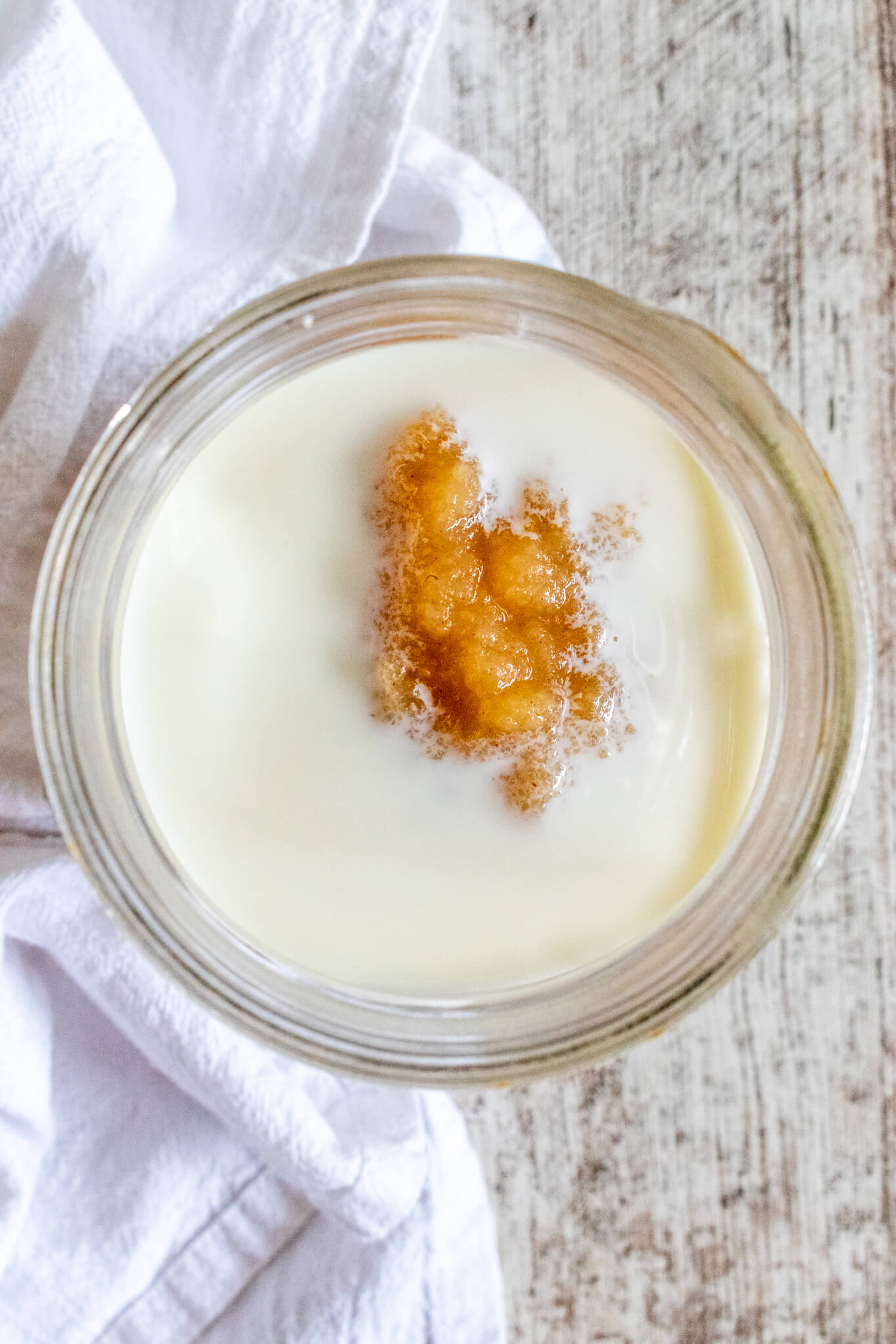 ingredients in large jar