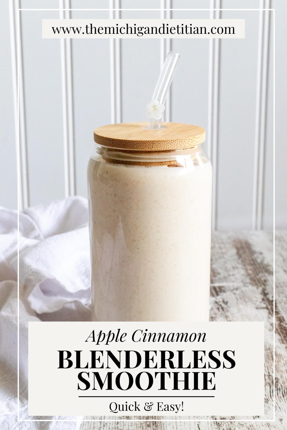 Blenderless smoothie in clear cup